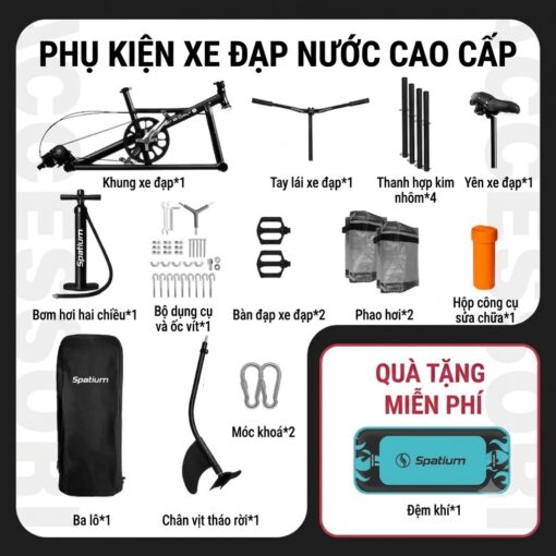 Xe Đạp Nước Đơn Spatium 2.0 Bản Nâng Cấp Hợp Kim Nhôm - Ảnh 4