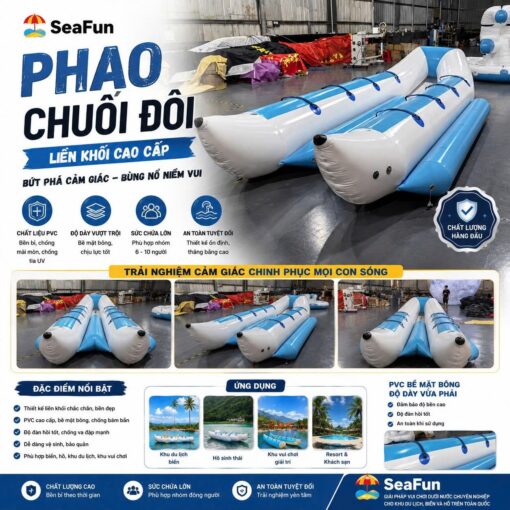 phao chuối đôi liền khối
