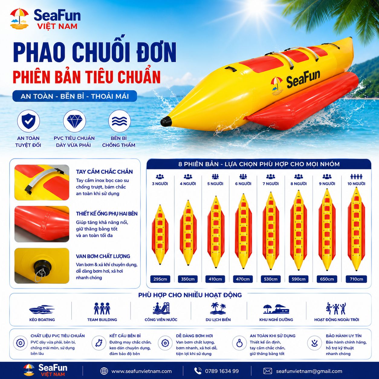 phao chuoi don tieu chuan keo cano