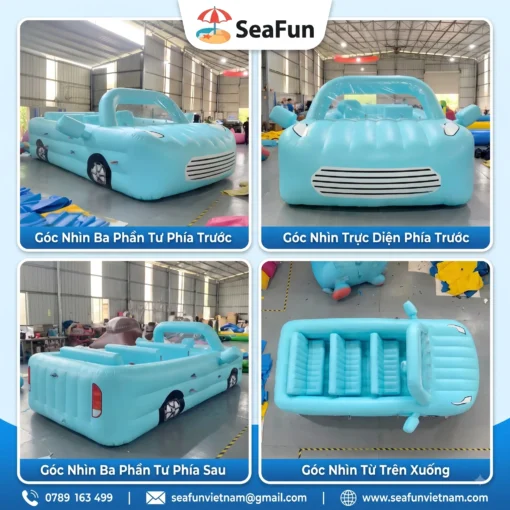 hinh anh thuc te phao keo o to the thao 9 cho 3 hang ghe tai xuong seafun