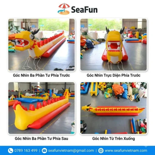 hinh anh thuc te phao keo thuyen rong 14 nguoi dai 10m tai xuong seafun