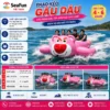 phao keo gau dau lotso mau hong pvc mo luoi gia cuong cho 4 den 6 nguoi seafun