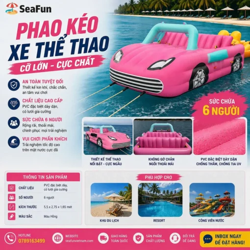 phao keo o to the thao 6 cho mau hong ca tinh cho resort seafun