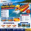 phao keo thuyen rong 14 nguoi bat pvc mo luoi gia cuong cho teambuilding seafun