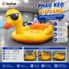phao keo vit khong lo mau vang rubber duck deo kinh pvc mo luoi gia cuong seafun