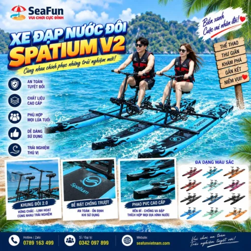 xe dap nuoc doi 2.0 spatium v2 khung hop kim nhom seafun